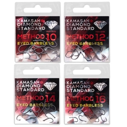 Kamasan Diamond Standard Method Eyed Barbless Hooks
